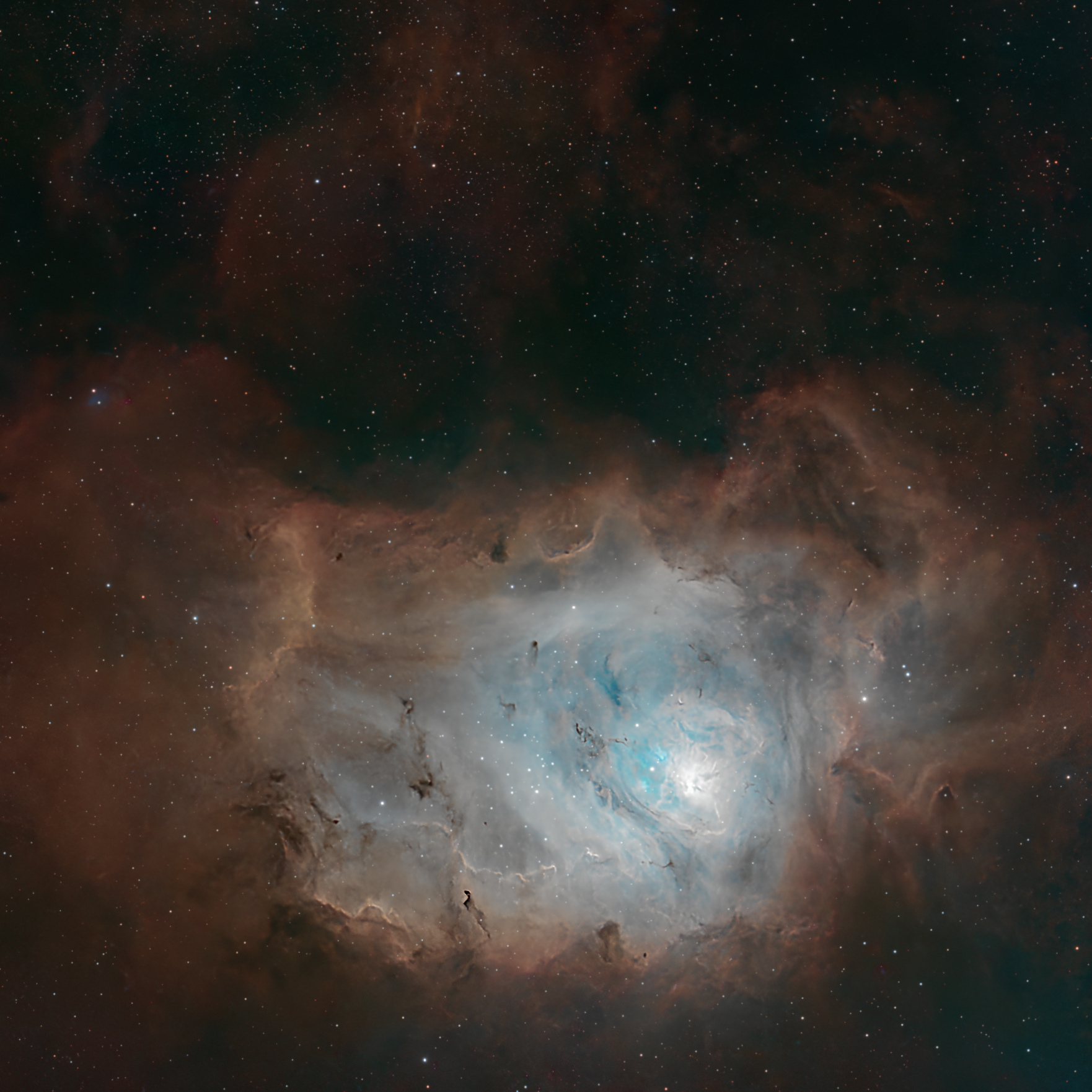Lagoon Nebula, Trifid Nebula, Webbs cross, Loreta Nebula preview