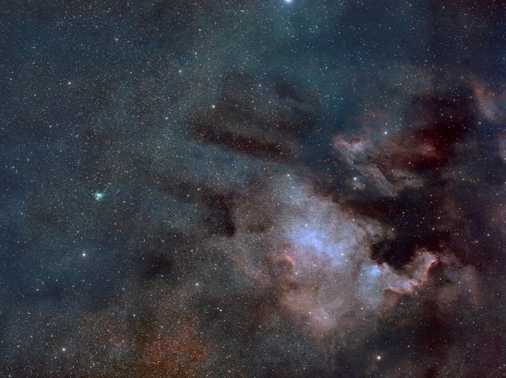 North America Nebula, captured with traditional astrophotography preview