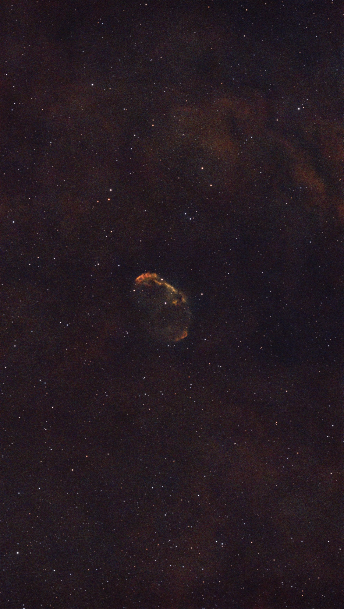 NGC 6888 field-of-view example for F30, showing the Crescent Nebula framed with the Askar FMA135 and ASI662 camera.