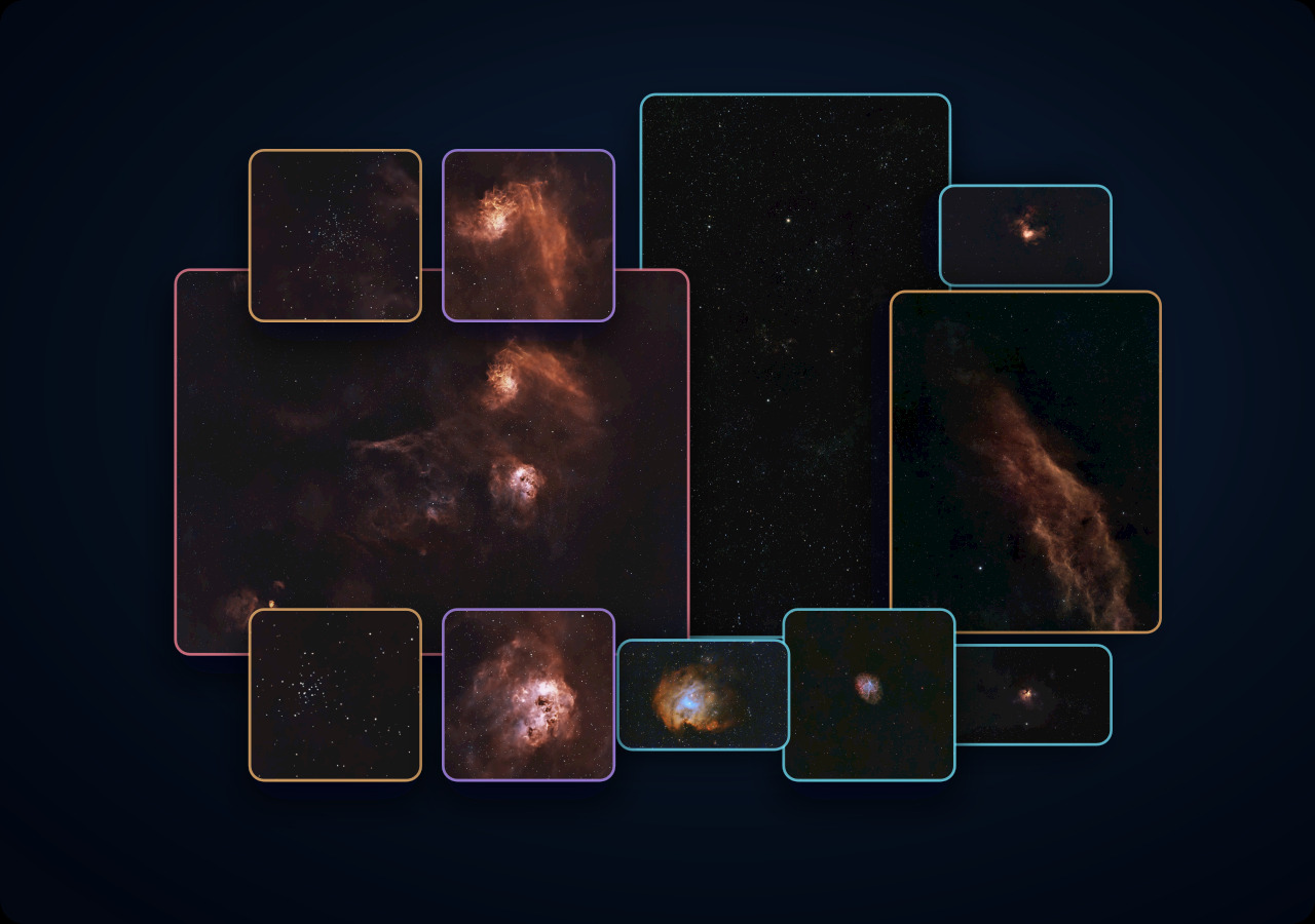 Nested views across Auriga and neighboring winter-sky targets